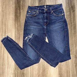 Seven For All Mankind-High Waist Ankle Skinny